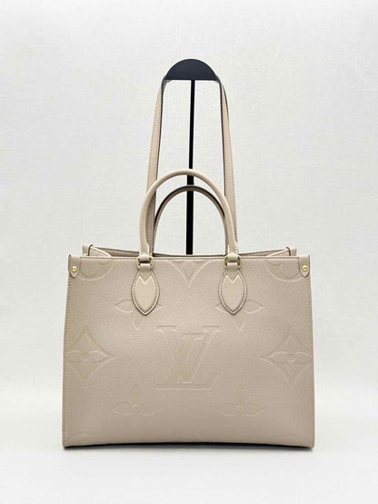 LOUIS VUITTON Onthego Cream Monogram Empriente Tote Bag