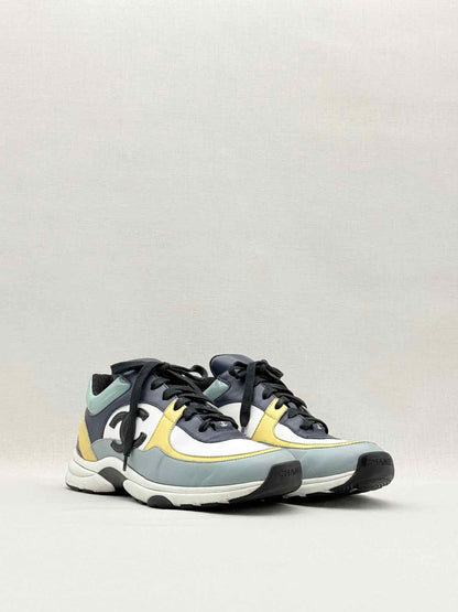 CHANEL White Multicolor Size EU 38.5 Sneakers