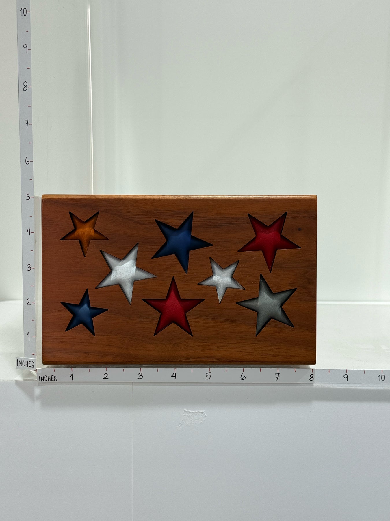 LINA BRAX Brown Multicolor Star Clutch