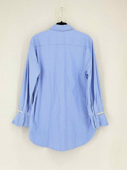 SANDRO Blue & White Striped &amp; Check Size US 8 Shirt