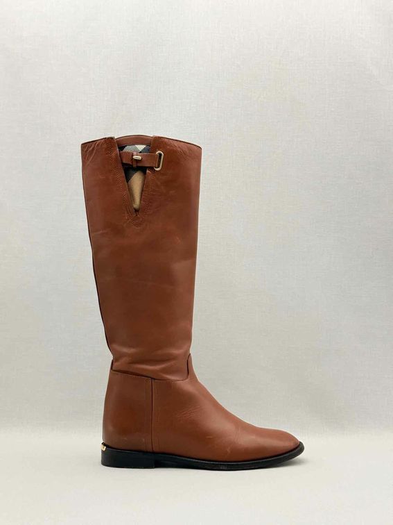 BURBERRY Mapledene Brown Size EU 35 Knee High Boots