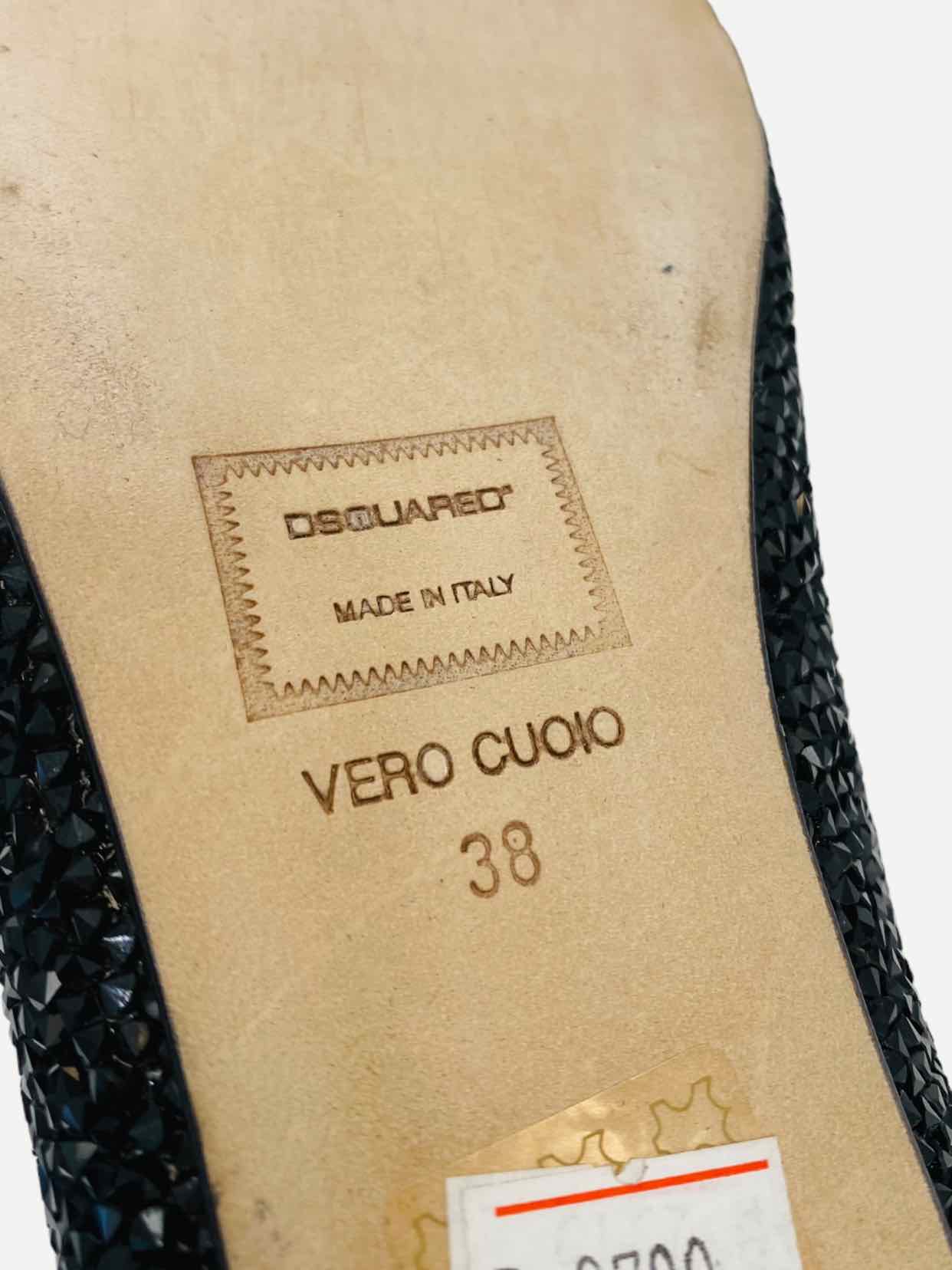 DSQUARED2 Black Size EU 38 Smoking Slippers