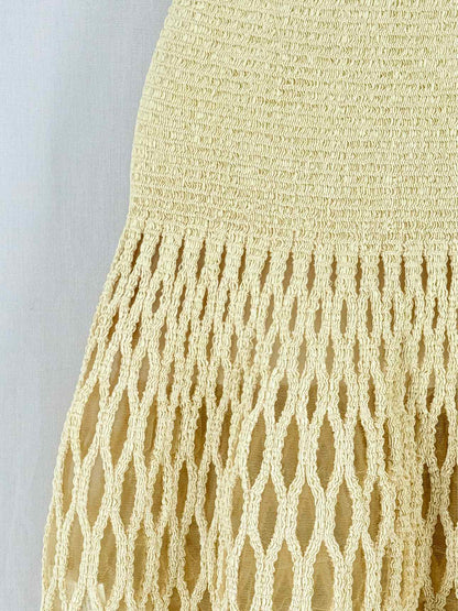 ALAIA Beige Knit Size US 2 Knee Length Dress