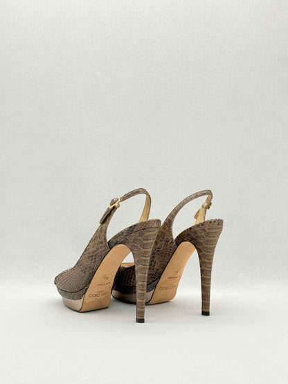 JIMMY CHOO Metallic Bronze Size EU 39 Platform Sandals