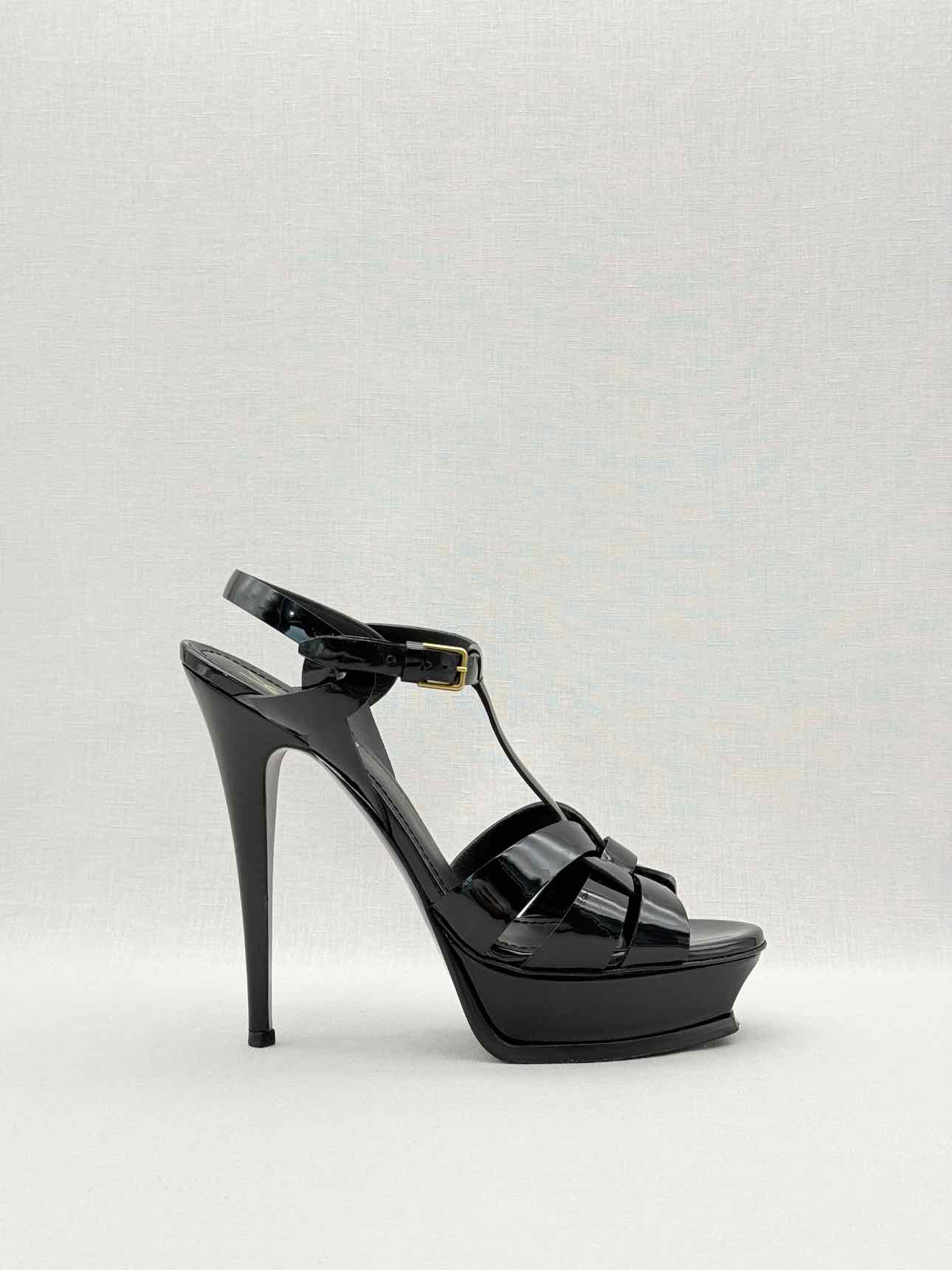 YSL Tribute Black Size EU 40 Platform Sandals