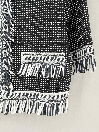 ST. JOHN Speckled Nita Black & White Size US 16 Jacket