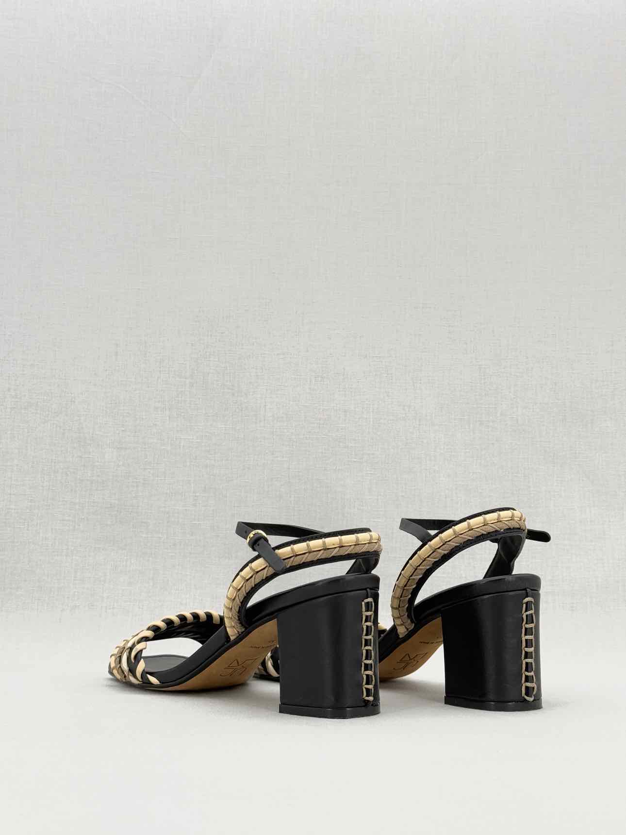 ULLA JOHNSON Black & Beige Size EU 39 Heeled Sandals