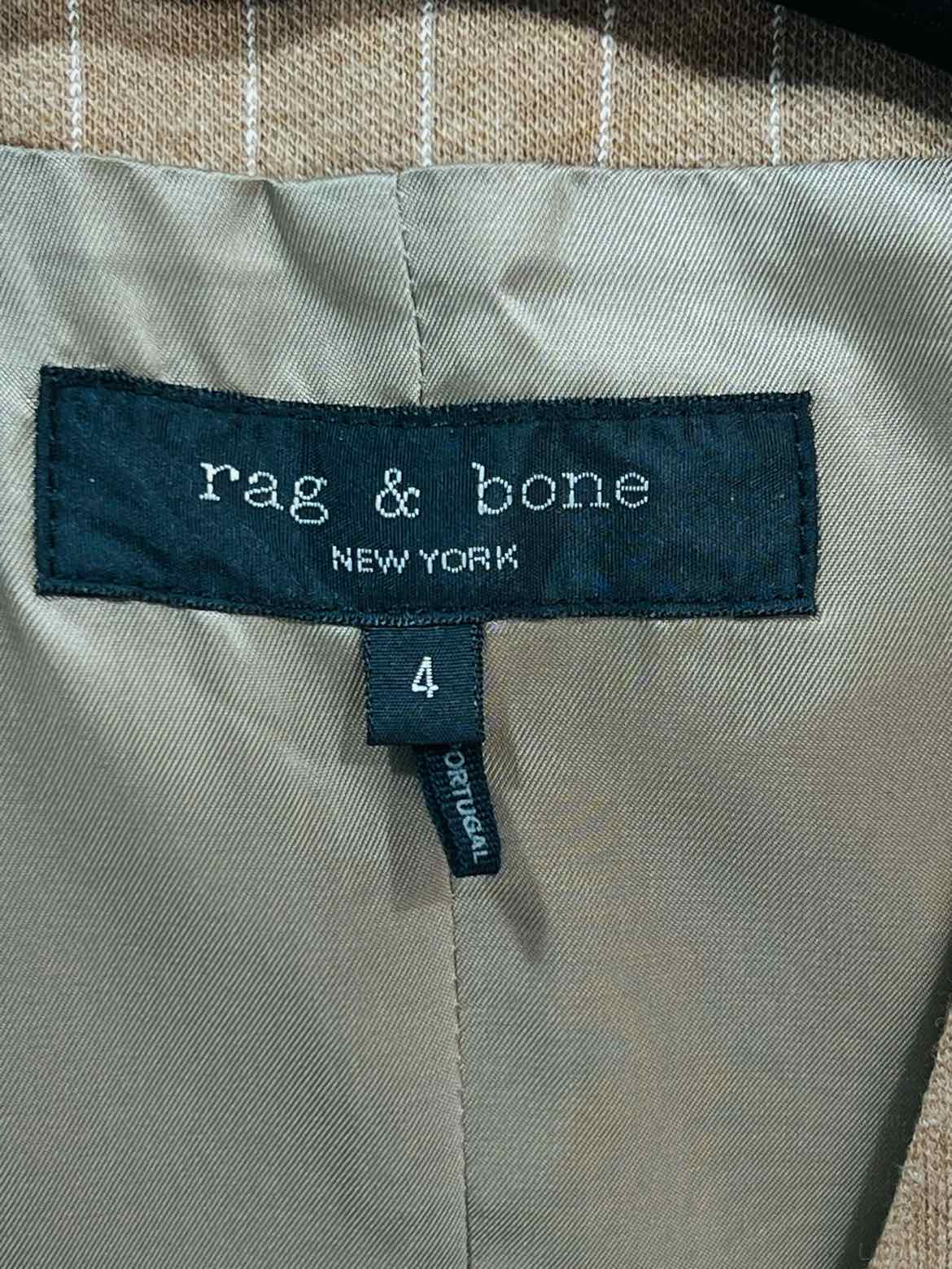 RAG & BONE Priya Beige w/ Cream Size US 4 Waistcoat