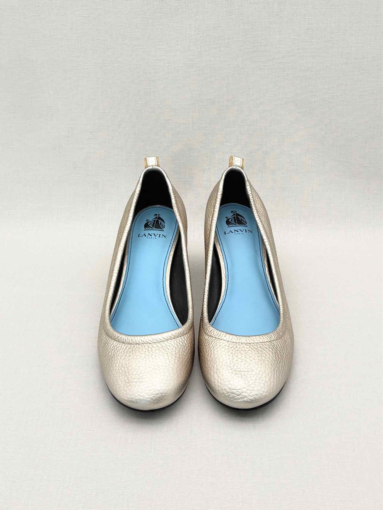 LANVIN Cube Metallic Light gold Size EU 40 Pumps