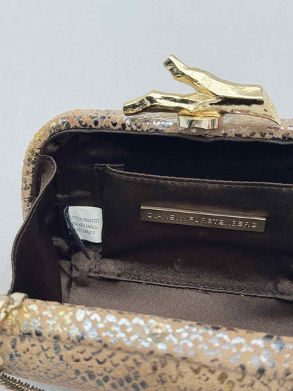 DVF Lytton Minaudière Metallic Gold Clutch
