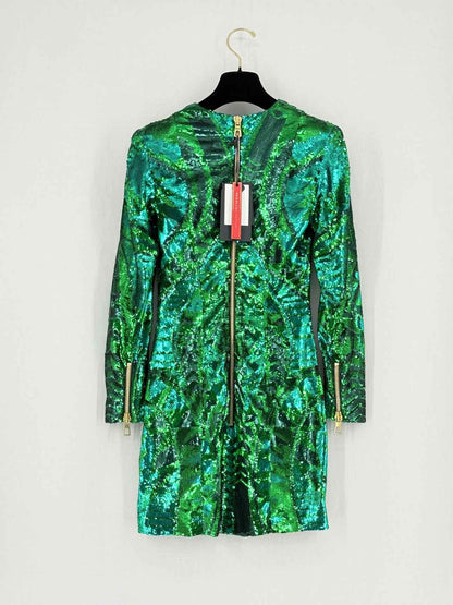 BALMAIN Green Size US 2 Short Dress