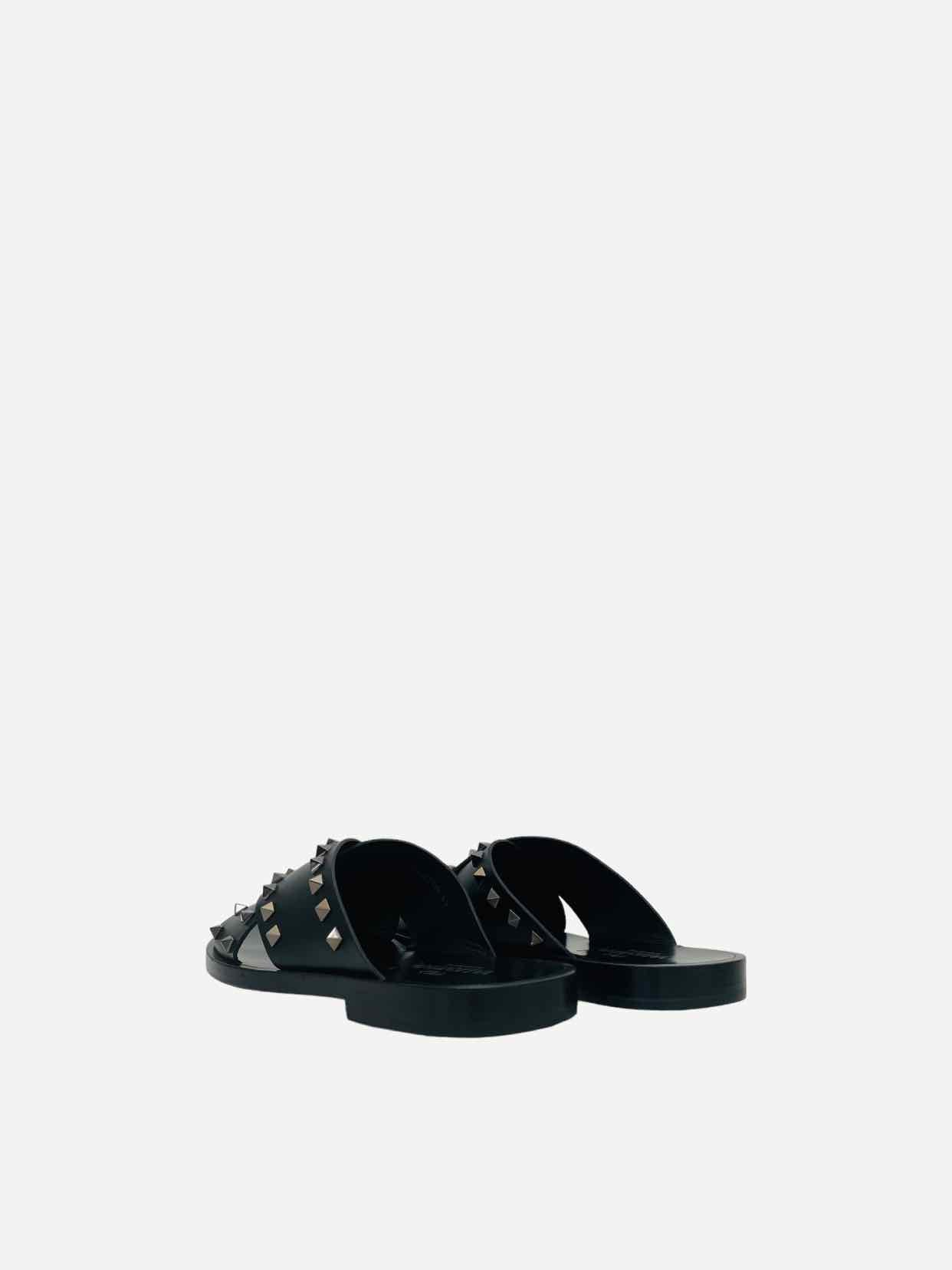 VALENTINO Rockstud Black Sandals 40