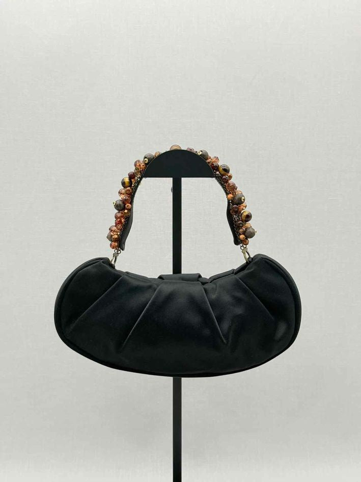 SALVATORE FERRAGAMO Gancini Black Clutch