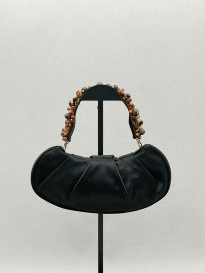 SALVATORE FERRAGAMO Gancini Black Clutch