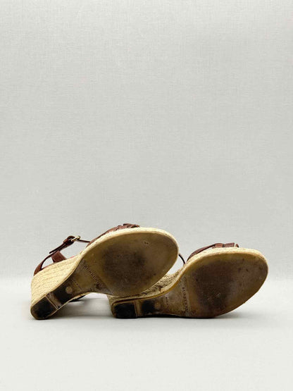 BURBERRY Brow Tan Check Size EU 39 Wedges
