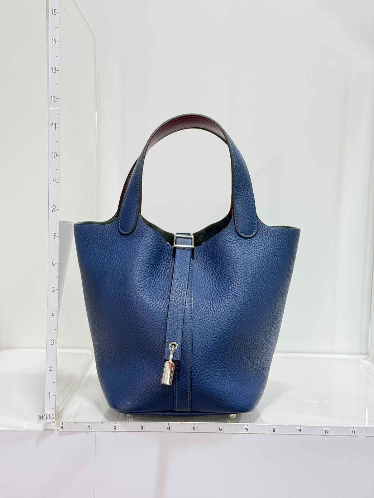 HERMES Picotin Bleu Agate Top Handle