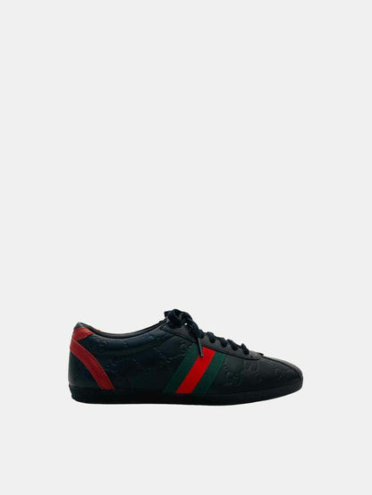 GUCCI Low Top Black Guccissima Sneakers