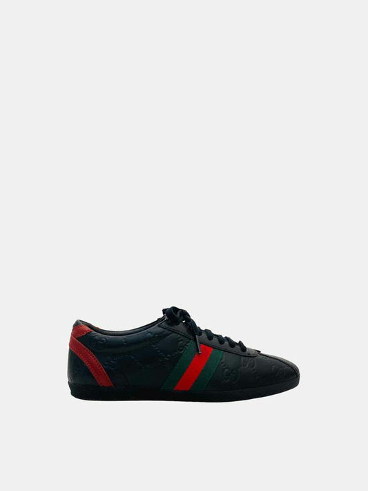 GUCCI Low Top Black Guccissima Sneakers 36