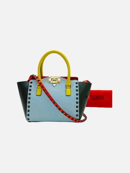 VALENTINO Rockstud Tricolor Tote Bag