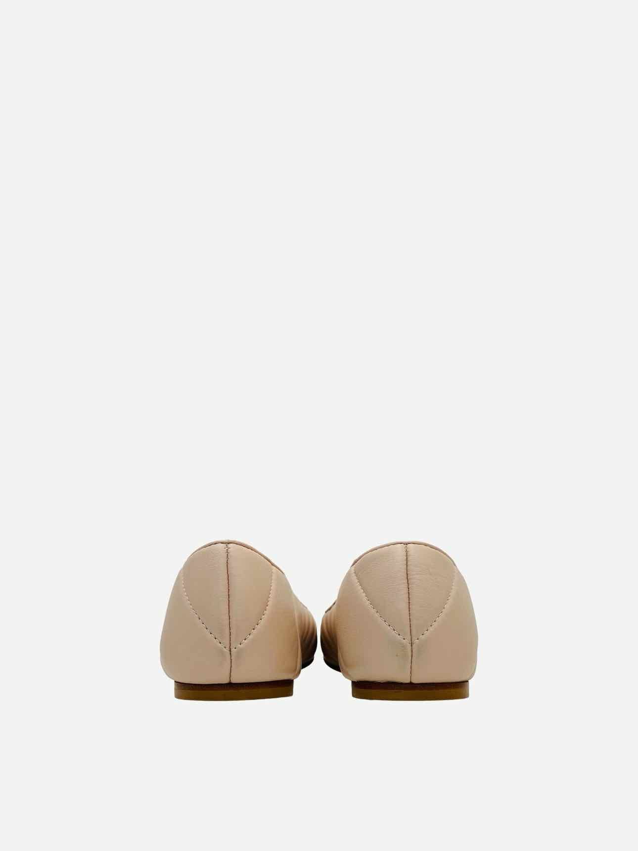 GIUSEPPE ZANOTTI Beige Quilted Ballet Flats