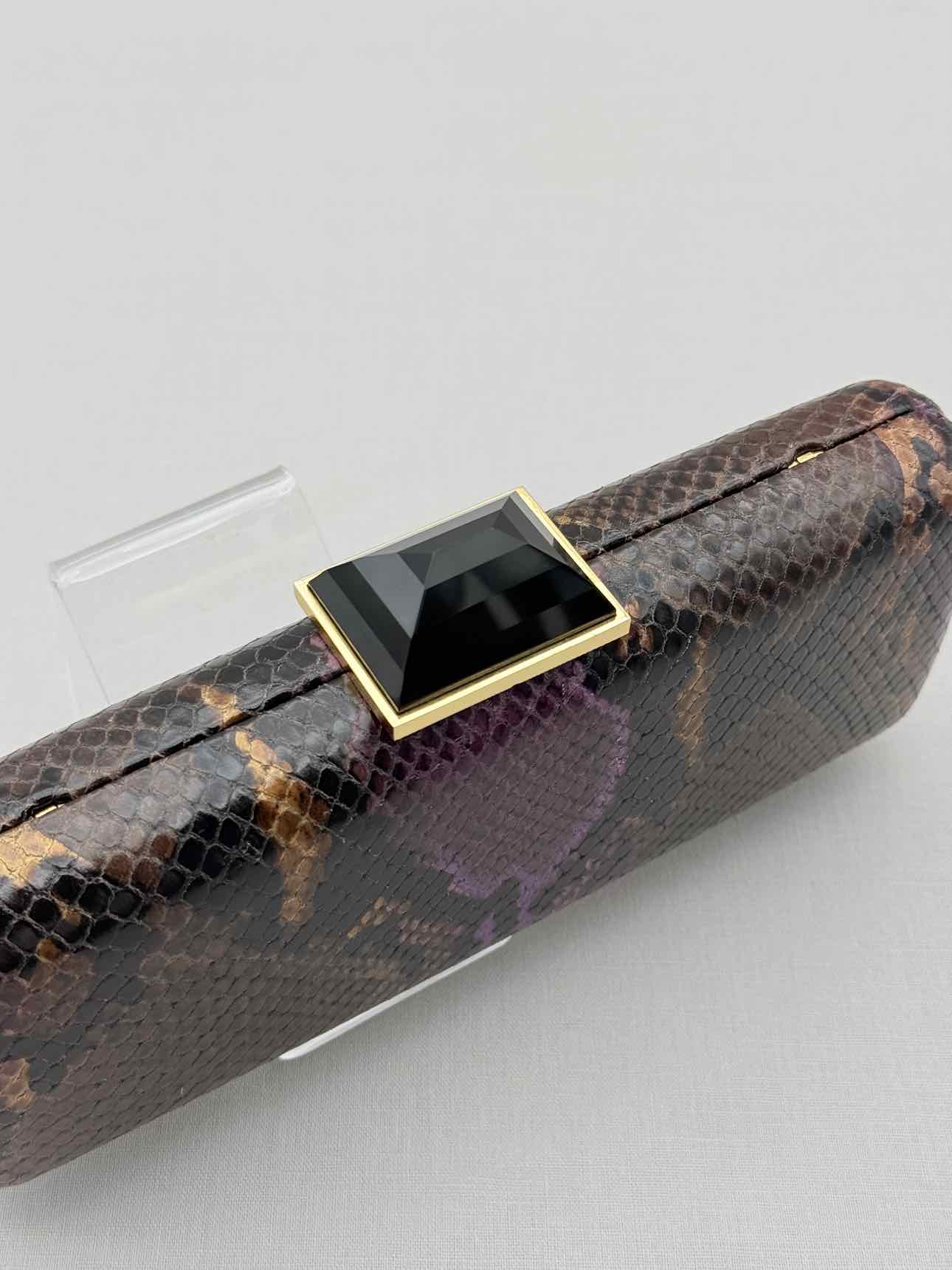 JUDITH LEIBER Jessica Purple Multicolor Clutch