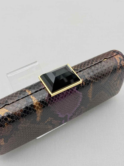 JUDITH LEIBER Jessica Purple Multicolor Clutch