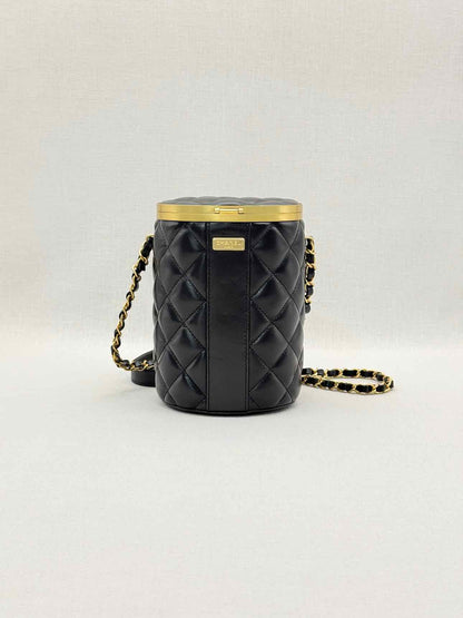 CHANEL Crown Box Black Quilted Vanity Case