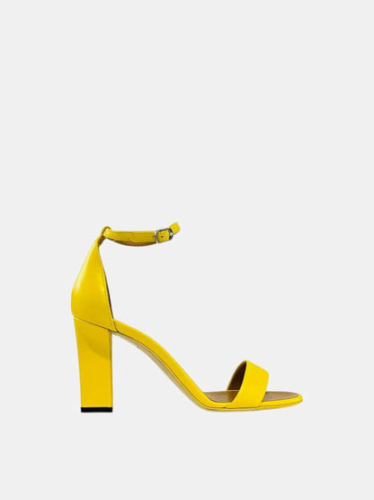 VICTORIA BECKHAM Anna Yellow Heeled Sandals 36