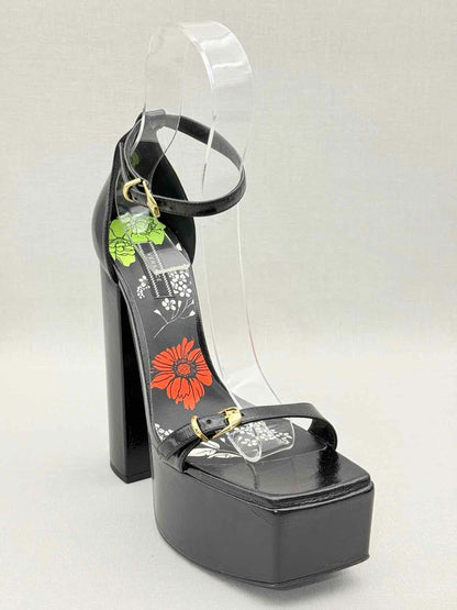 VERSACE Black Size EU 38 Platform Sandals