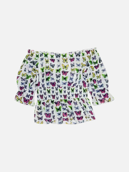 L'AGENCE White w/ Multicolor Size Large Top