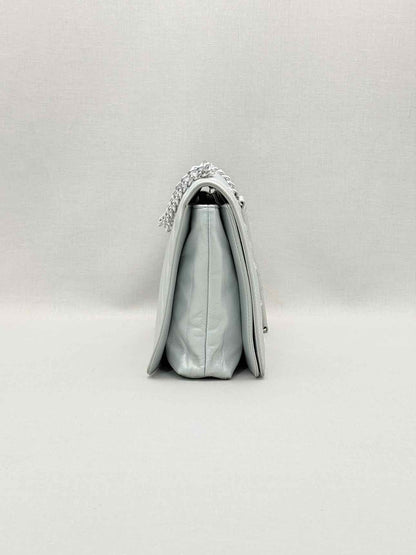 LOVE MOSCHINO Metallic Silver Quilted Shoulder Bag