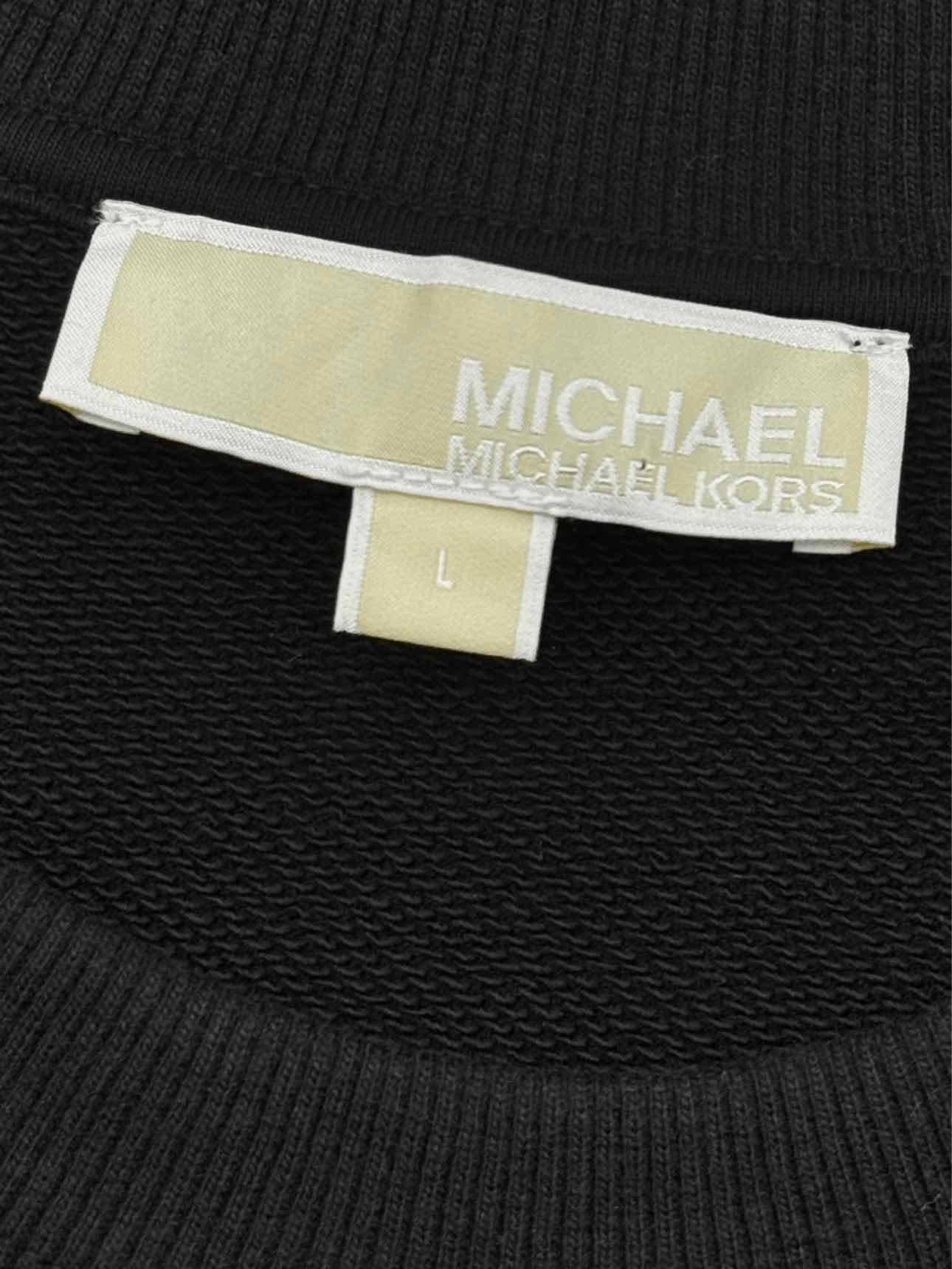 MICHAEL KORS Black Logo Size Large Sweatshirt