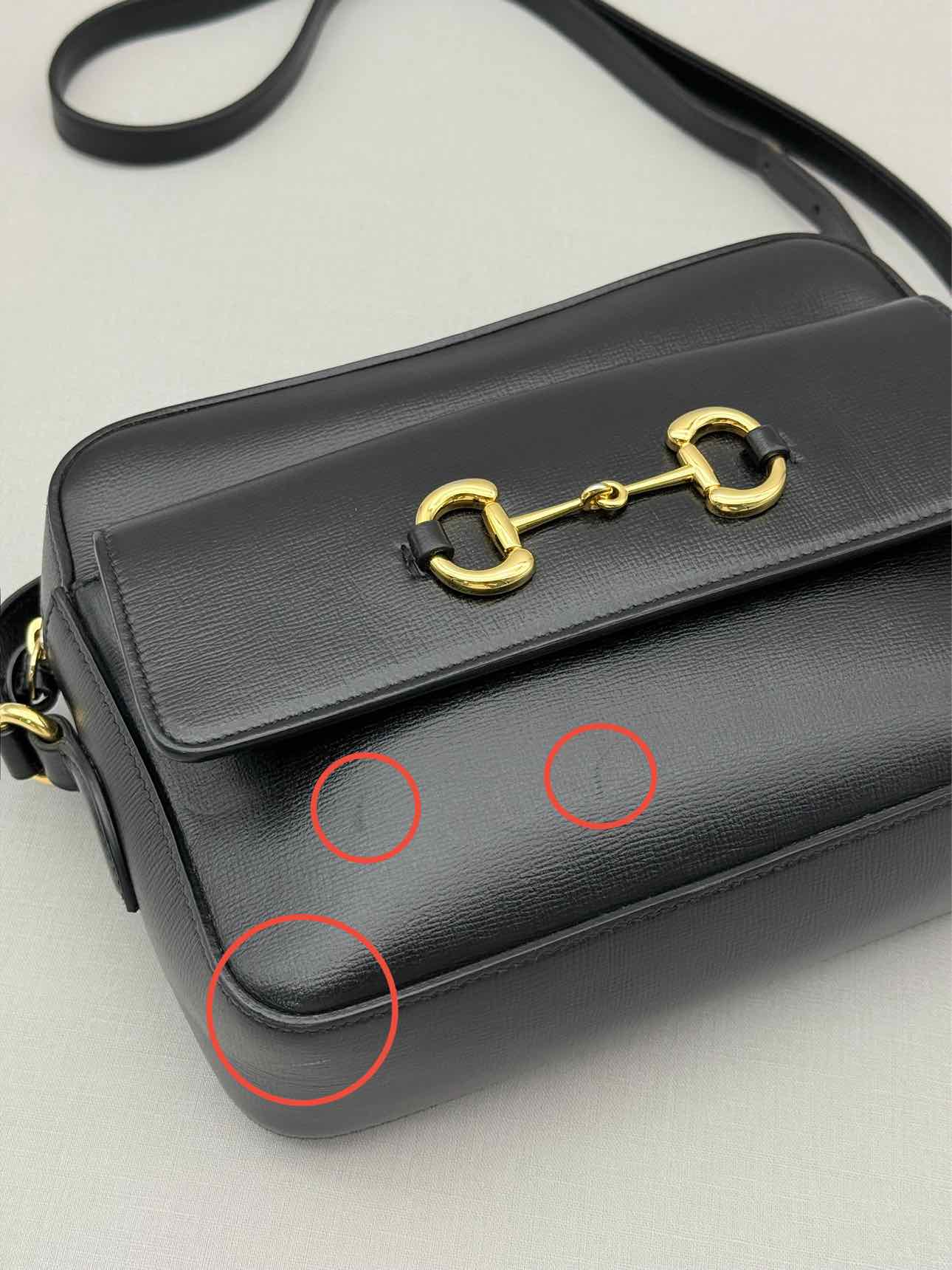 GUCCI Horsebit 1955 Black Shoulder Bag