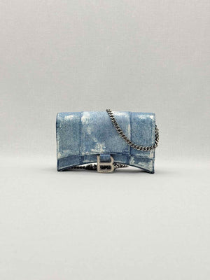 BALENCIAGA Wallet on Chain Blue Crossbody