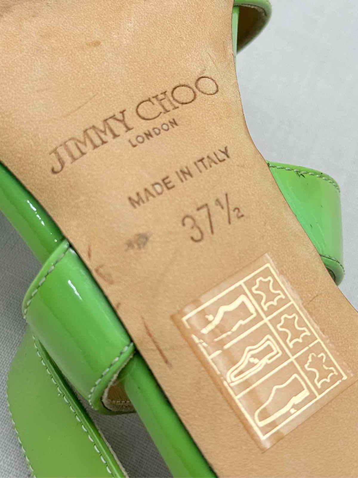 JIMMY CHOO Louise Green Size EU 37.5 Heeled Sandals