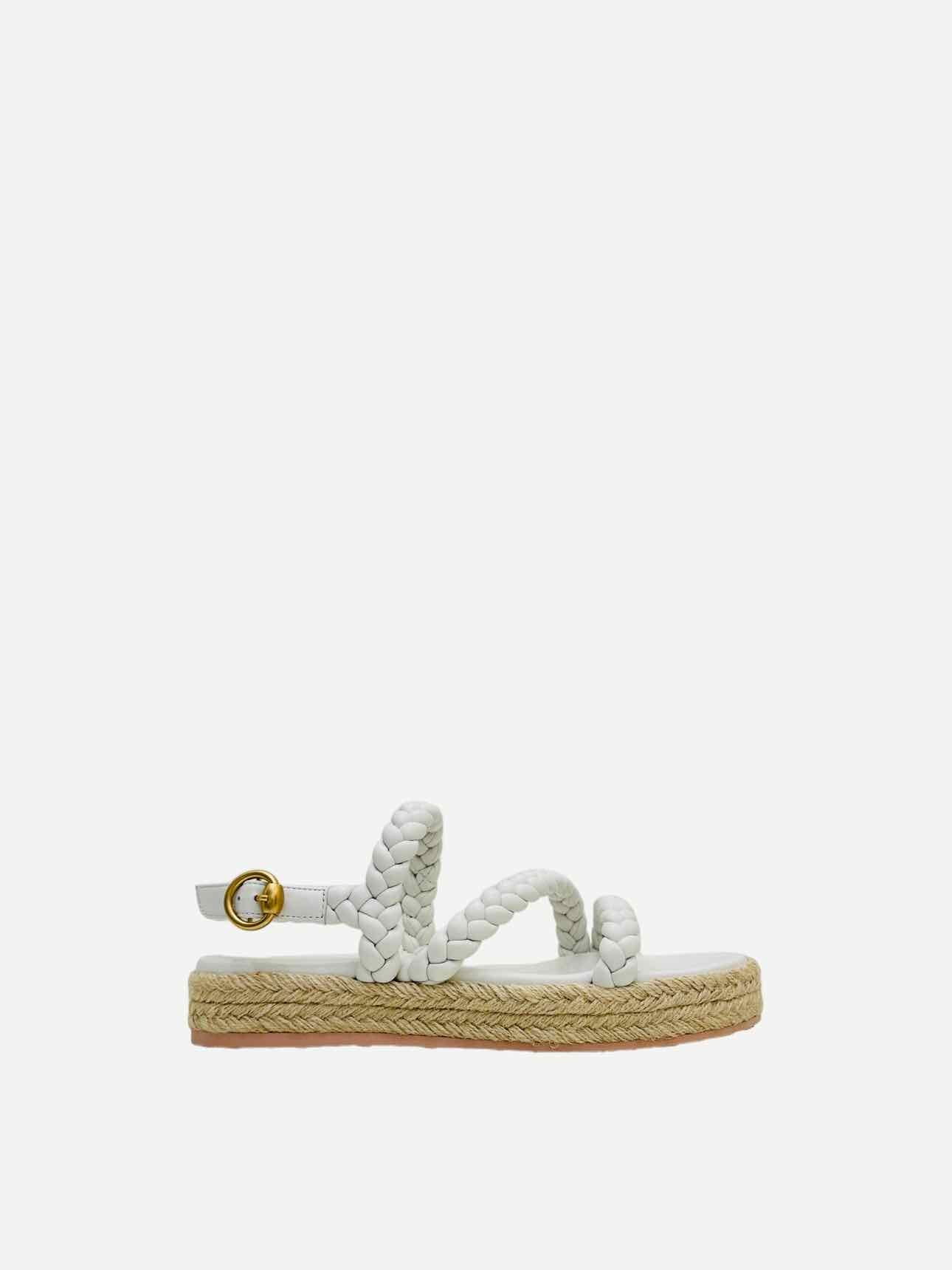 GIANVITO ROSSI Espadrille White Braided Sandals