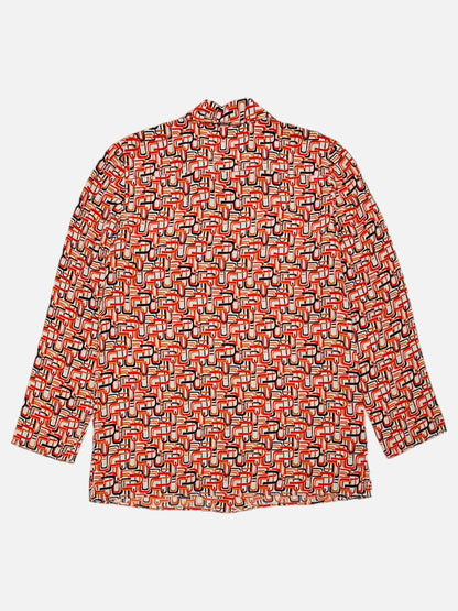 PRADA Basic Orange Multicolor Printed Shirt