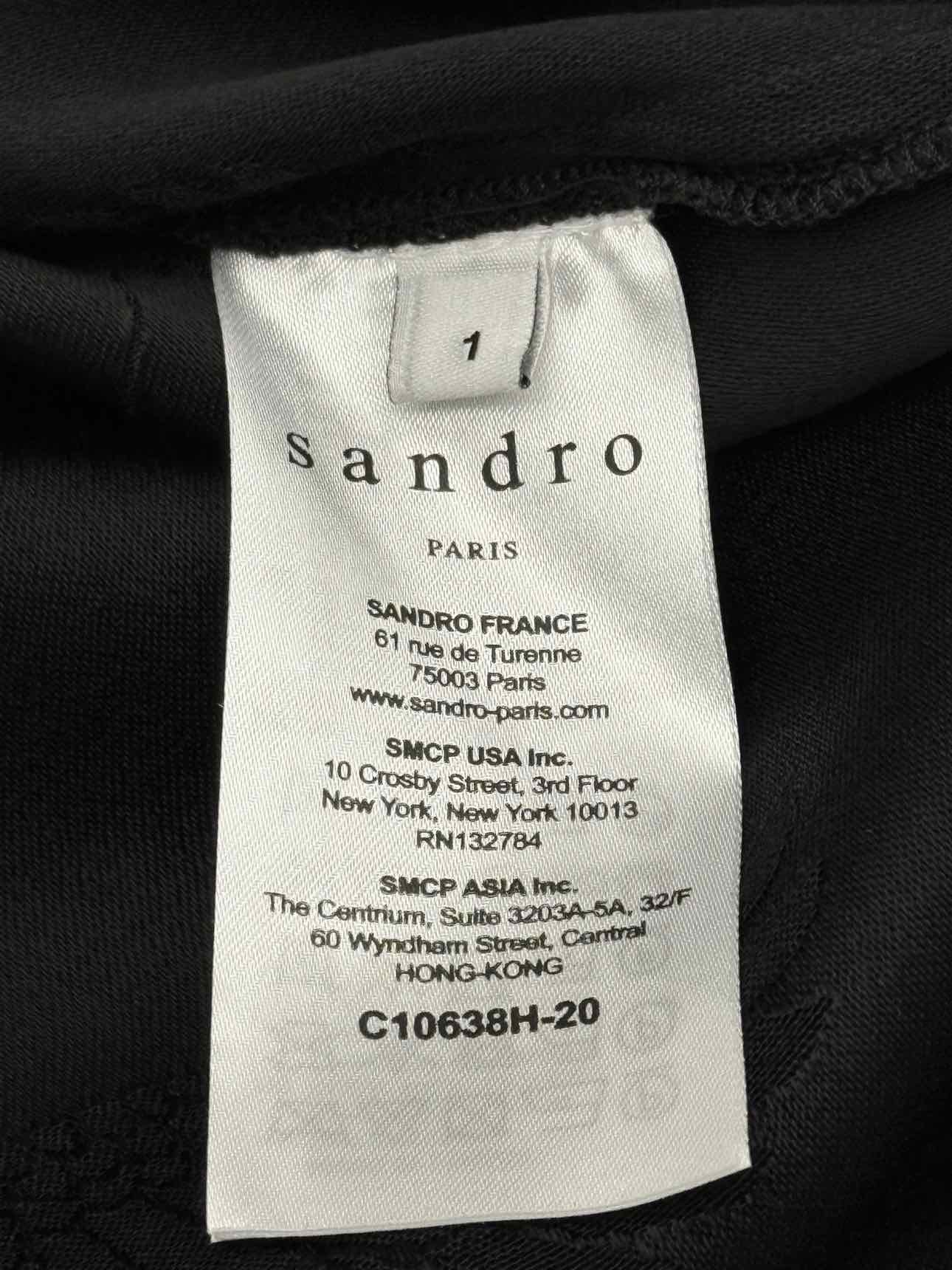 SANDRO Black Jacquard Size Small Outfit Set