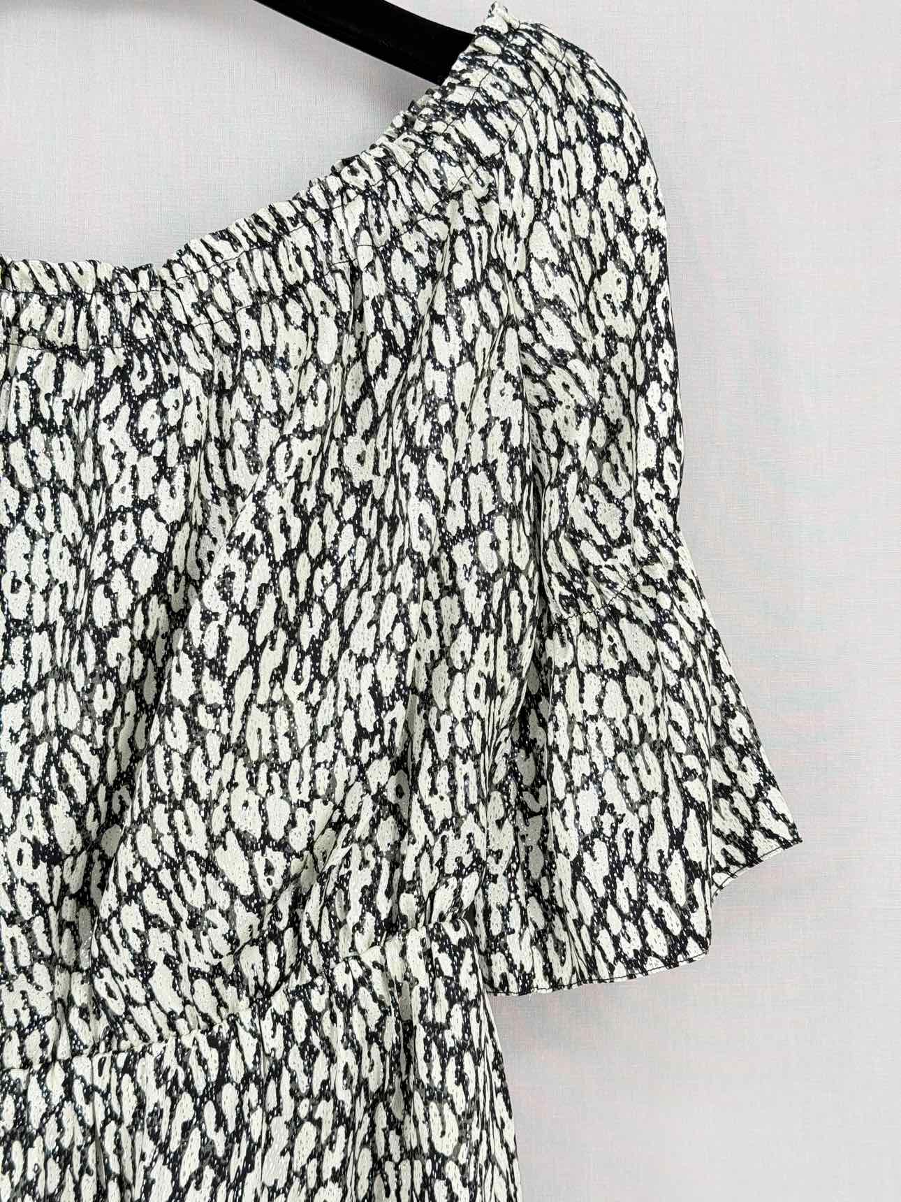 SAINT LAURENT Black & White Size US 4 Short Dress