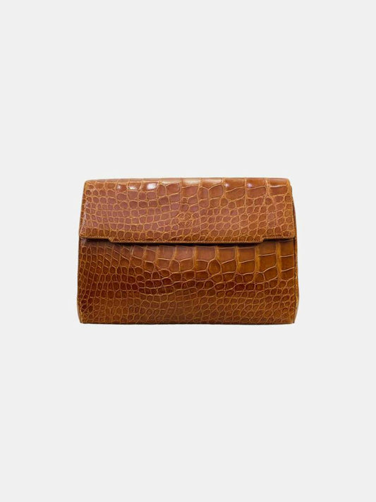 GUCCI Croc Tan Clutch