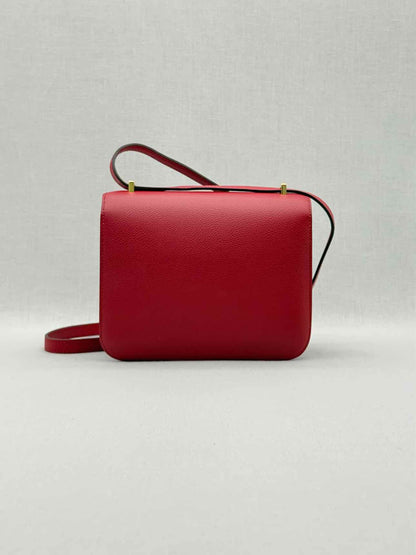 HERMES Constance Rouge Casaque Shoulder Bag