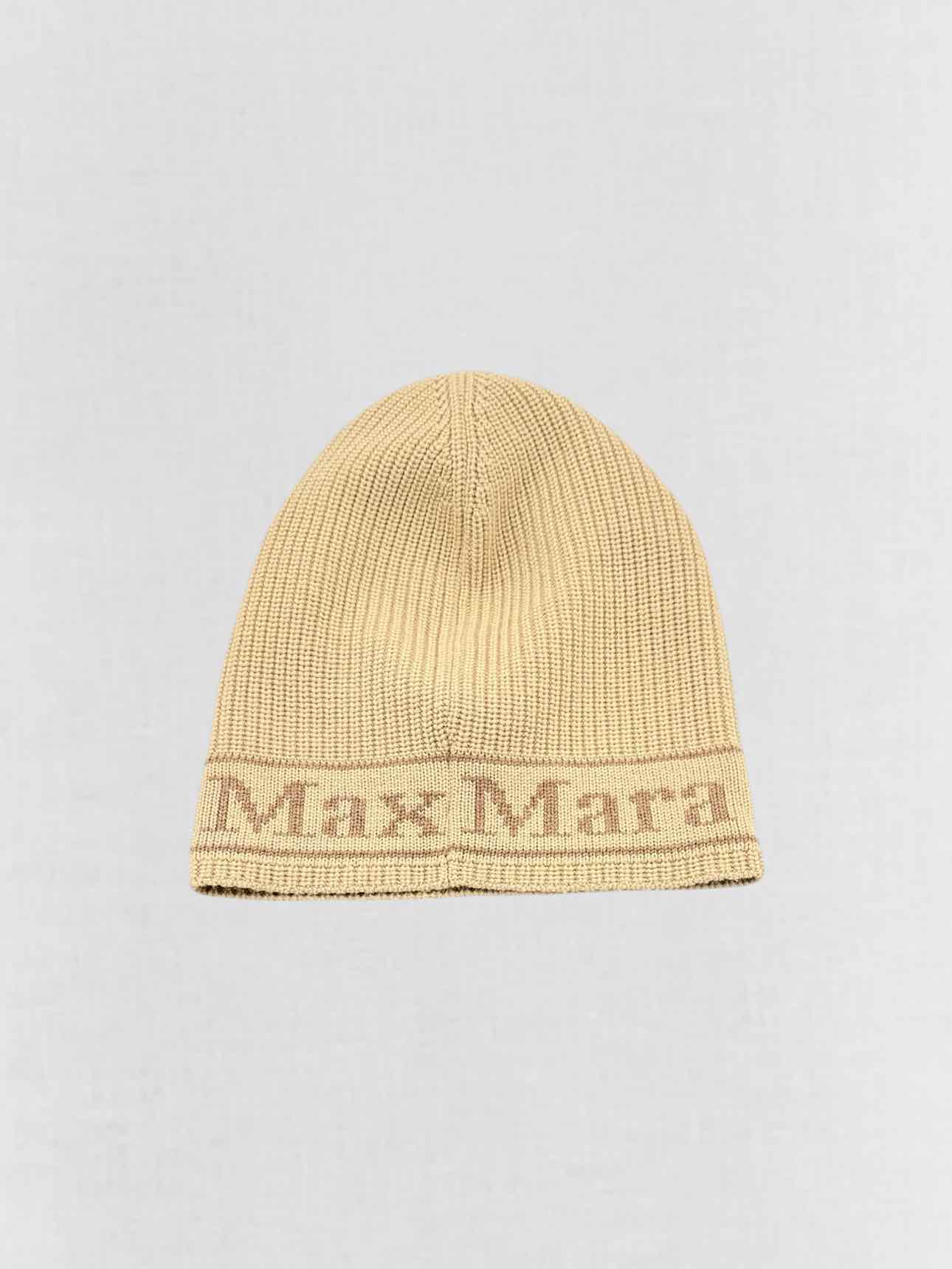 MAX MARA Balaclava Beige Cap