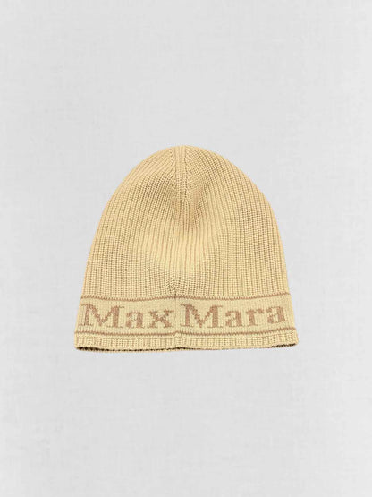 MAX MARA Balaclava Beige Cap