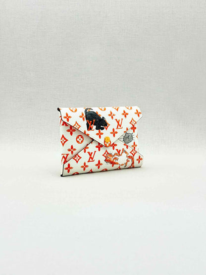 LOUIS VUITTON White Multicolor Monogram Clutch