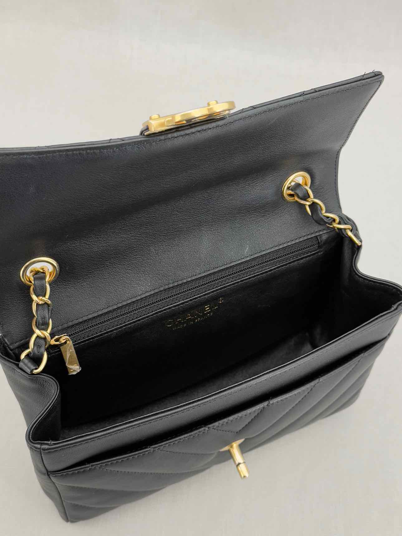 CHANEL In The City Black Quilted Top Handle