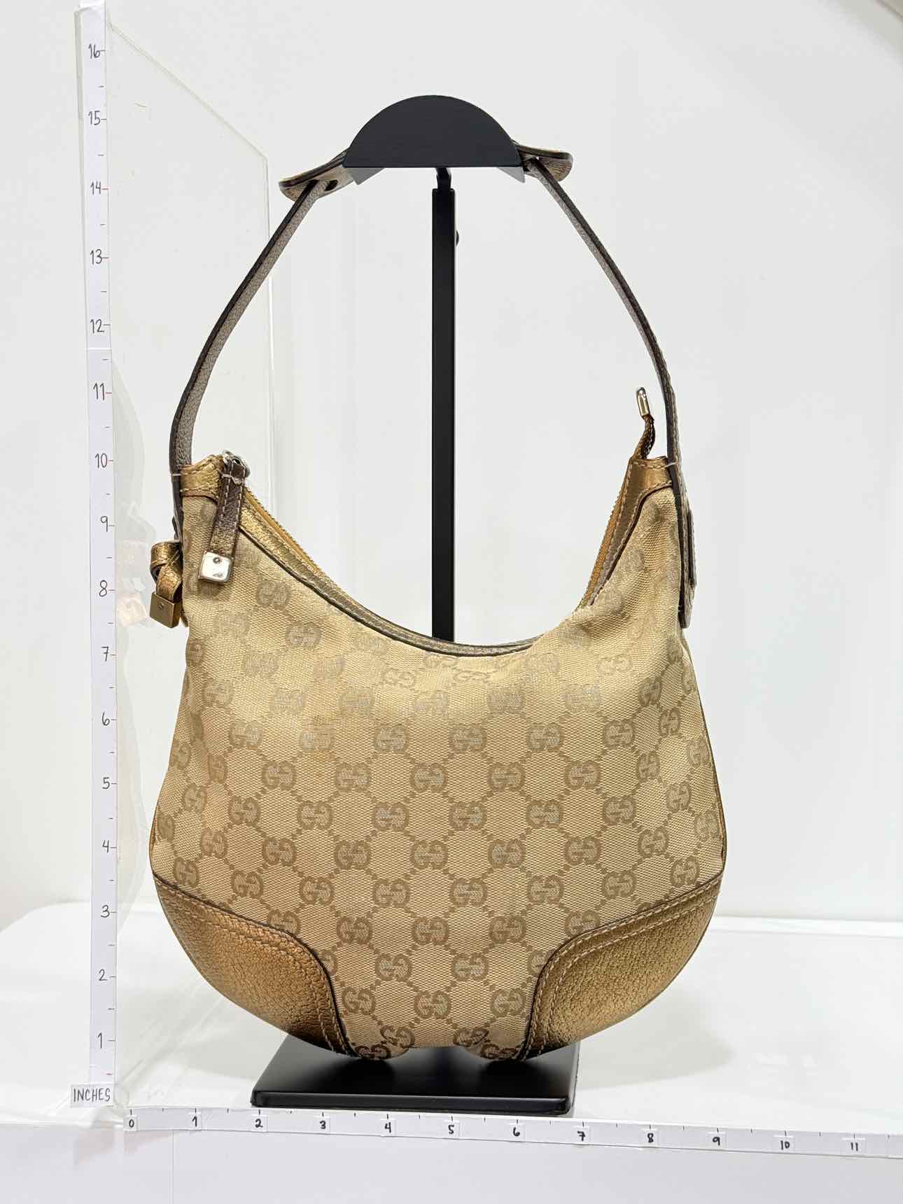 GUCCI Princy Brown & Bronze GG Monogram Hobo bag