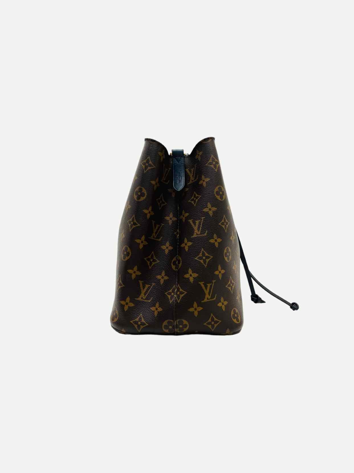 LOUIS VUITTON NeoNoe Brown & Black Monogram Bucket Bag