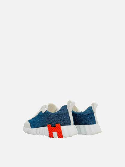 HERMES Bleu Clair & Blanc Size EU 37.5 Sneakers