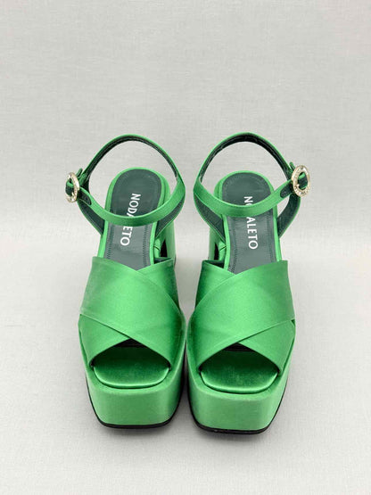 NODALETO Bulla Joni Green Size EU 38.5 Heeled Sandals