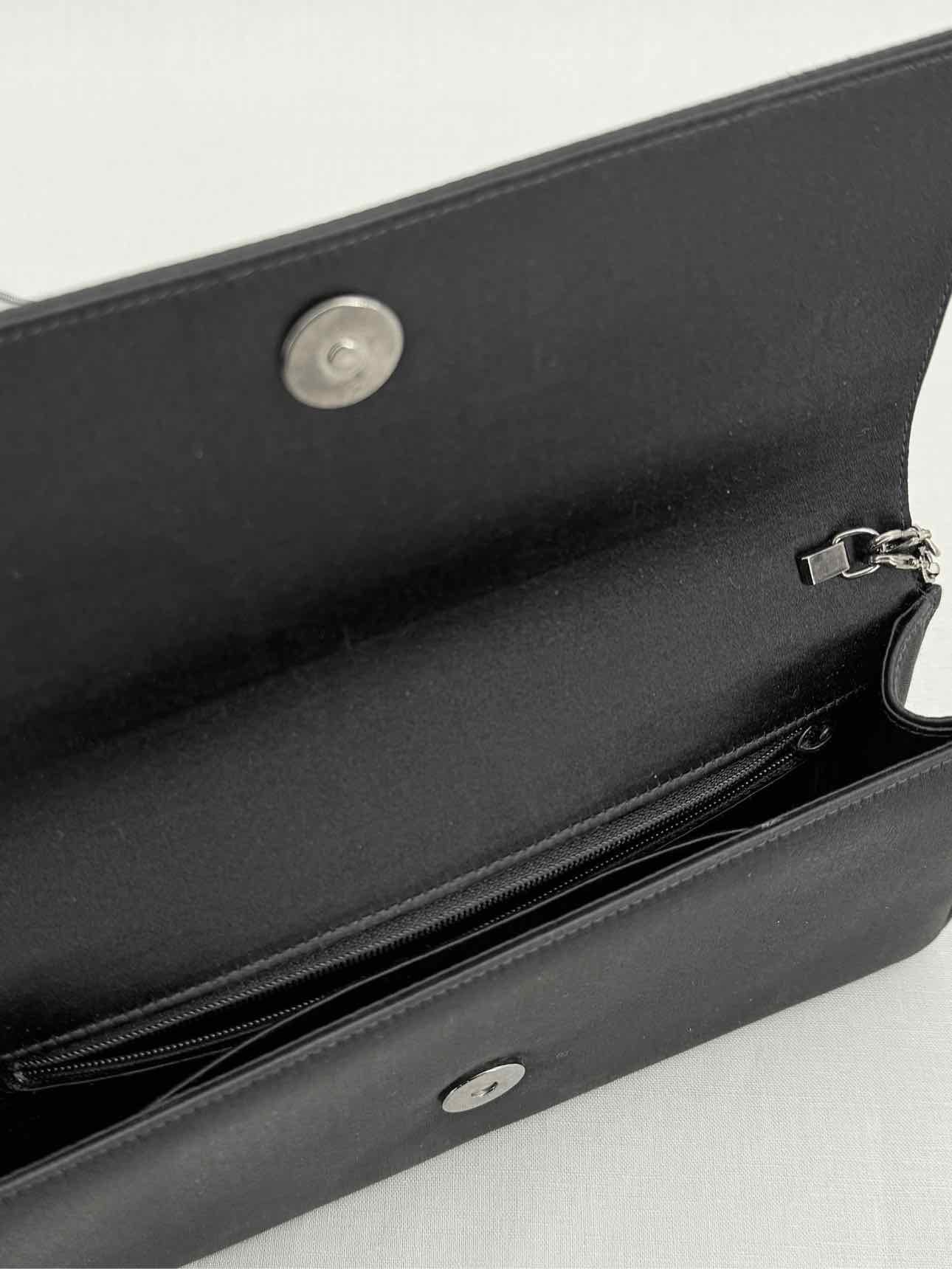 MANOLO BLAHNIK Envelope Black Clutch